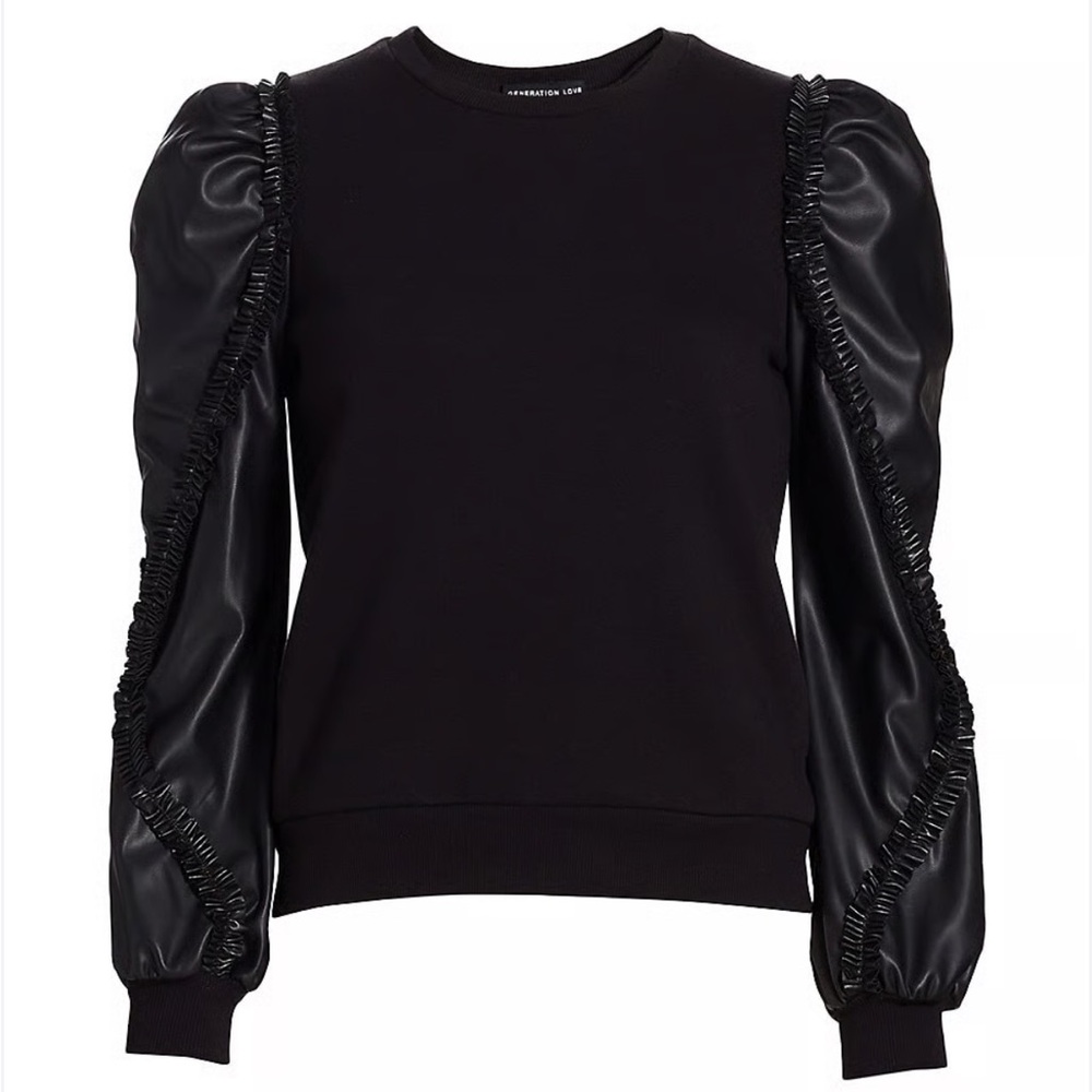 Generation Love Solid Black Georgia Sweatshirt Fa… - image 1